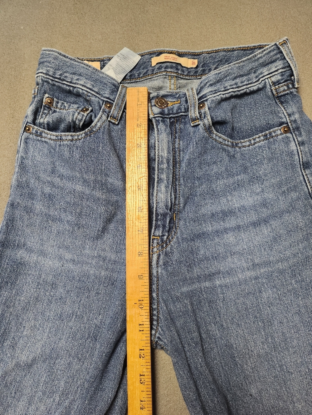 Levi's “High Loose” Premium Blue Denim Jeans - Picture 13 of 16